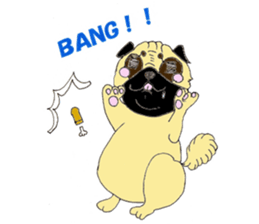 A pug, always and freely. sticker #6777032