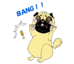 A pug, always and freely. sticker #6777032