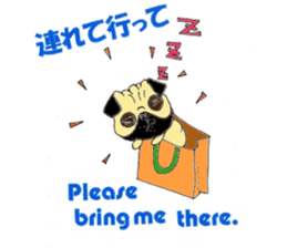 A pug, always and freely. sticker #6777034