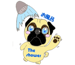 A pug, always and freely. sticker #6777035