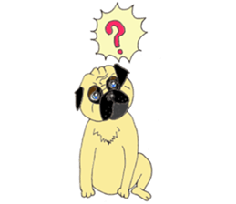 A pug, always and freely. sticker #6777036