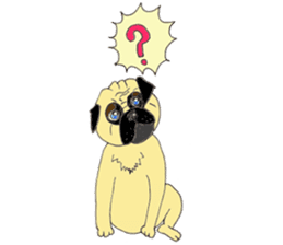 A pug, always and freely. sticker #6777036