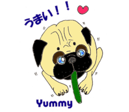 A pug, always and freely. sticker #6777037