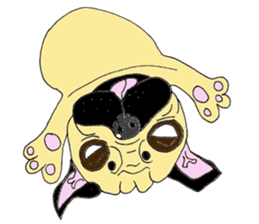 A pug, always and freely. sticker #6777039