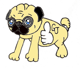A pug, always and freely. sticker #6777040