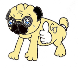 A pug, always and freely. sticker #6777040