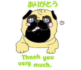 A pug, always and freely. sticker #6777042