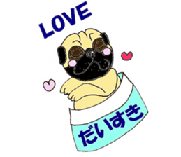 A pug, always and freely. sticker #6777044