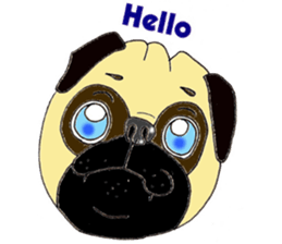 A pug, always and freely. sticker #6777045