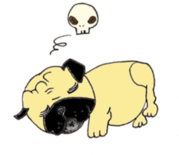 A pug, always and freely. sticker #6777046