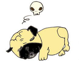 A pug, always and freely. sticker #6777046