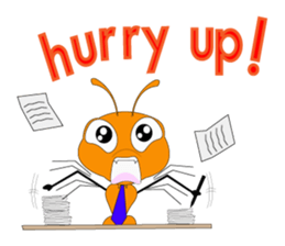 Emotion of Worker Ant sticker #6777730