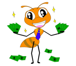 Emotion of Worker Ant sticker #6777766