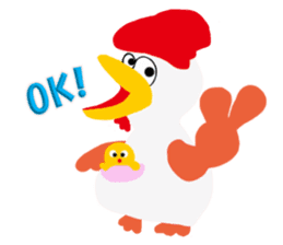 Cheerful Rooster Jimmy in Hawaii sticker #6777930