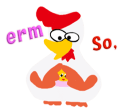 Cheerful Rooster Jimmy in Hawaii sticker #6777933