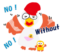 Cheerful Rooster Jimmy in Hawaii sticker #6777936