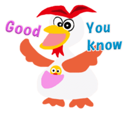Cheerful Rooster Jimmy in Hawaii sticker #6777940