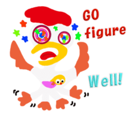 Cheerful Rooster Jimmy in Hawaii sticker #6777946