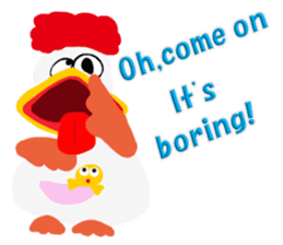 Cheerful Rooster Jimmy in Hawaii sticker #6777950