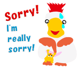 Cheerful Rooster Jimmy in Hawaii sticker #6777952
