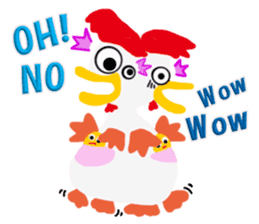 Cheerful Rooster Jimmy in Hawaii sticker #6777954