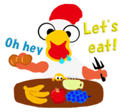 Cheerful Rooster Jimmy in Hawaii sticker #6777964