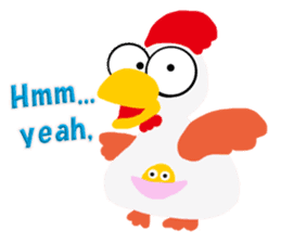 Cheerful Rooster Jimmy in Hawaii sticker #6777967
