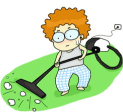 FuFu : Cute Boy with Brown Hair sticker #6778137