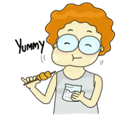 FuFu : Cute Boy with Brown Hair sticker #6778140