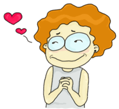 FuFu : Cute Boy with Brown Hair sticker #6778145