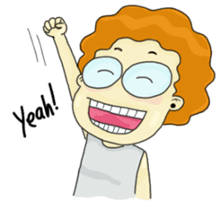 FuFu : Cute Boy with Brown Hair sticker #6778147