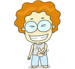 FuFu : Cute Boy with Brown Hair sticker #6778153