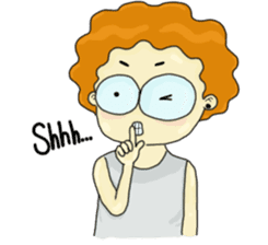 FuFu : Cute Boy with Brown Hair sticker #6778156