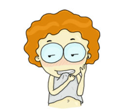 FuFu : Cute Boy with Brown Hair sticker #6778158