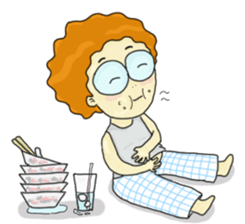 FuFu : Cute Boy with Brown Hair sticker #6778159