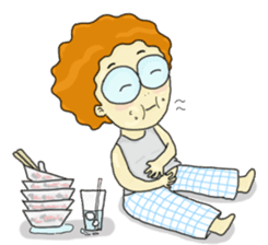 FuFu : Cute Boy with Brown Hair sticker #6778159