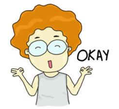 FuFu : Cute Boy with Brown Hair sticker #6778162