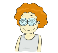 FuFu : Cute Boy with Brown Hair sticker #6778165