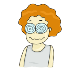 FuFu : Cute Boy with Brown Hair sticker #6778165