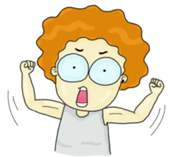 FuFu : Cute Boy with Brown Hair sticker #6778166