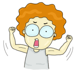 FuFu : Cute Boy with Brown Hair sticker #6778166