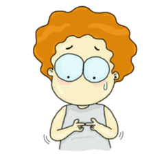 FuFu : Cute Boy with Brown Hair sticker #6778167