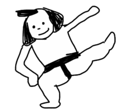 Dancing sumo wrestler sticker #6778290