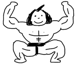 Dancing sumo wrestler sticker #6778325