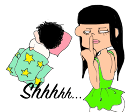 Powerful moms sticker #6778907