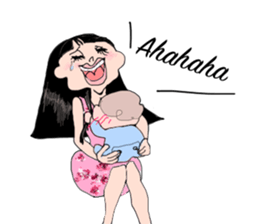 Powerful moms sticker #6778916