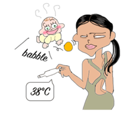 Powerful moms sticker #6778927