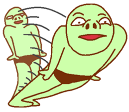 Green man Calm down sticker #6782368