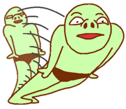 Green man Calm down sticker #6782368