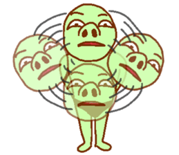 Green man Calm down sticker #6782369